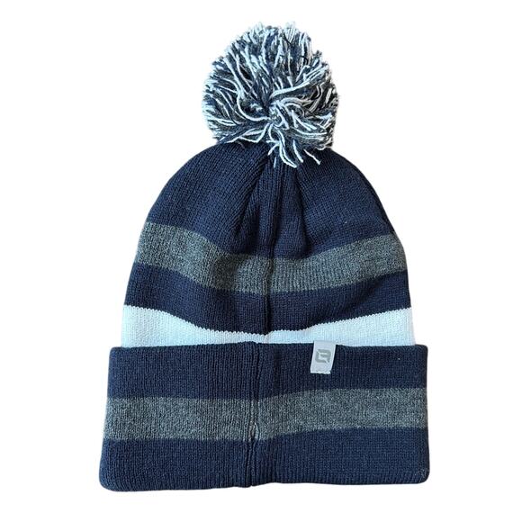 Penn State Nittany Lions Logo Fit Unisex Winter Beanie Hat - Navy/Gray/White NWT - Picture 2 of 6
